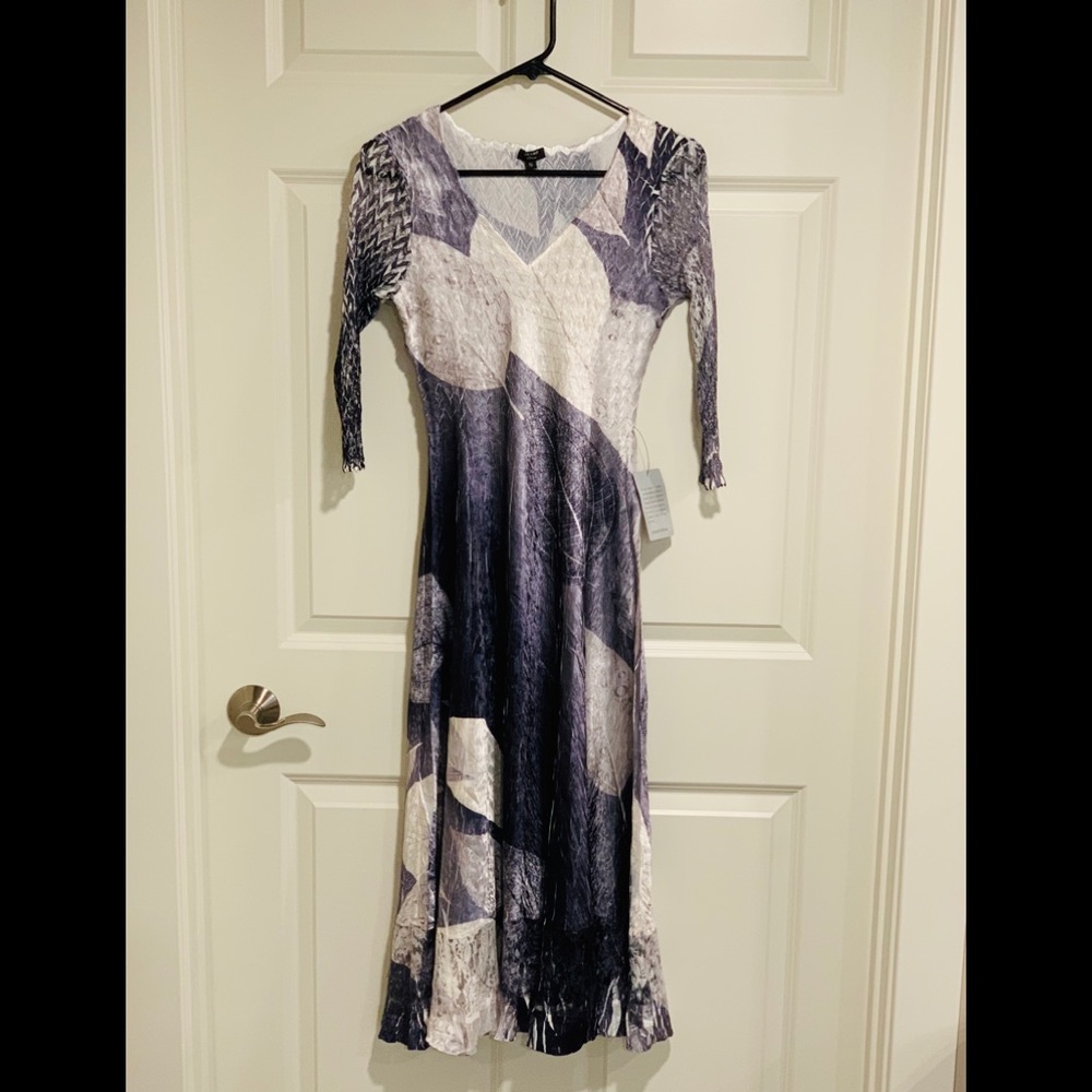 Women’s Komarov Charmeuse & Chiffon A-Line Dress